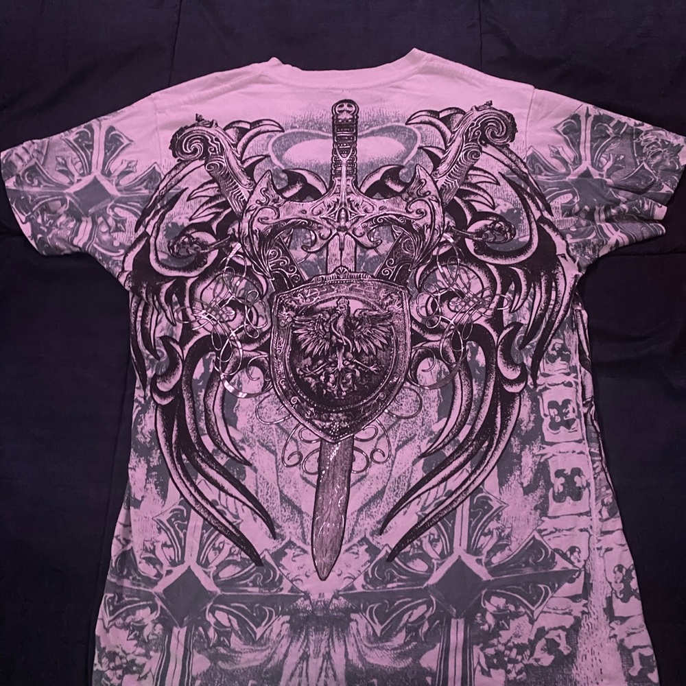 SOLD affliction/archaic type of shirt Size S DROP OFFERS